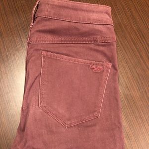 SOLD-Maroon Hollister Ankle Jeggings
